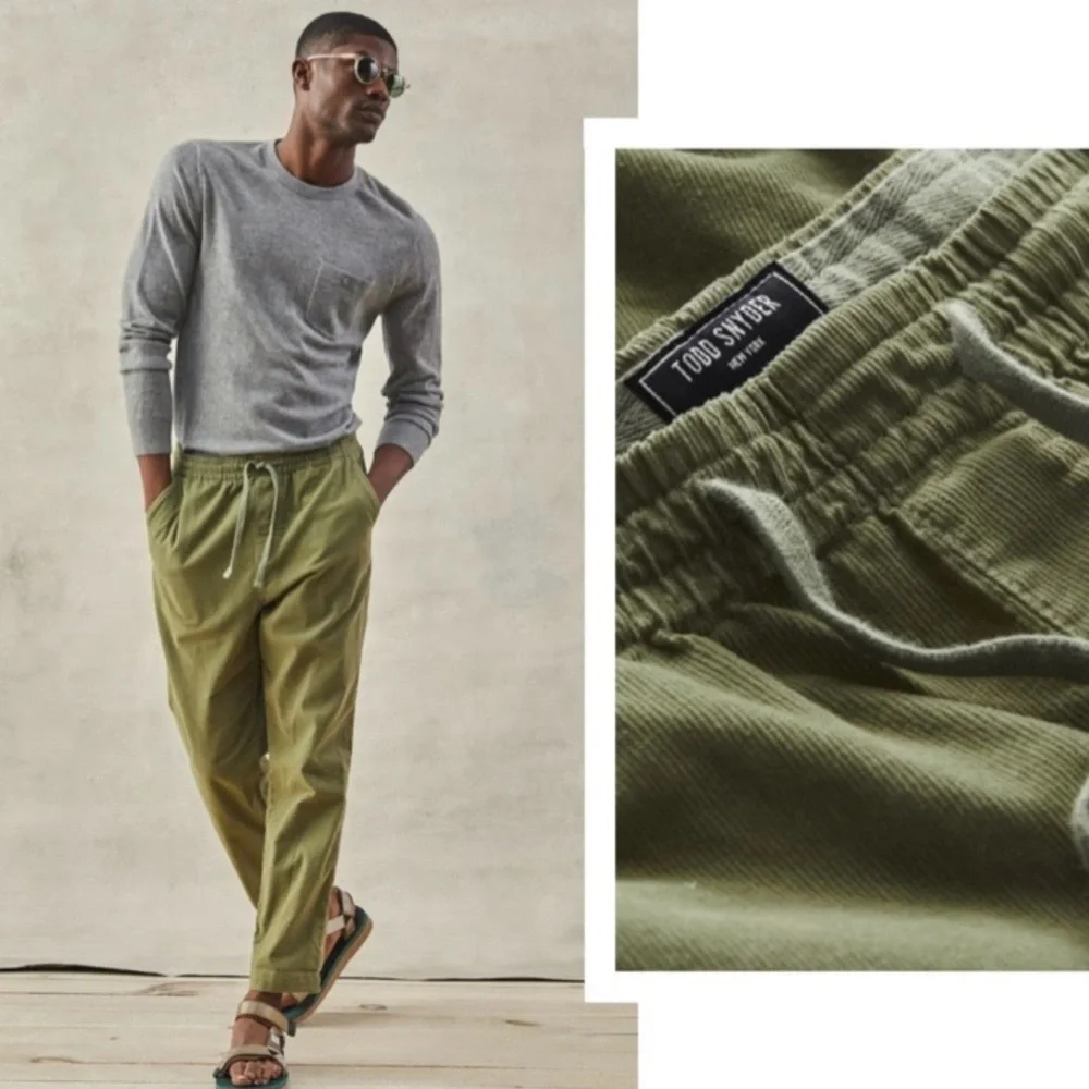 Todd‎ Snyder Size Medium Off Duty Pull On Corduroy Pants Grey
